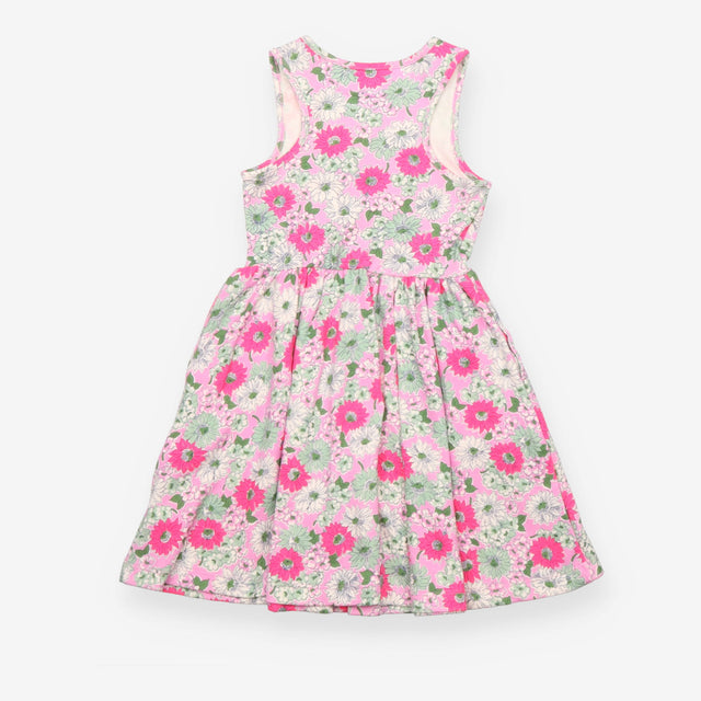 Sleeveless Jersey Dress Lilac with Bright Pink, Gr