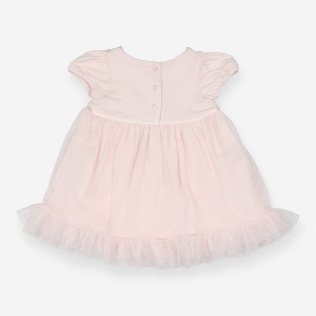 Pink Tulle Skirt Dress with Bow LS