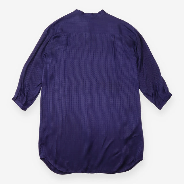 Shirt Dress Purple Tonal Jacquard Long Sleeve
