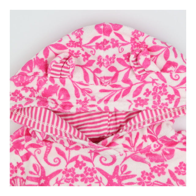 Towel poncho pink seahorses