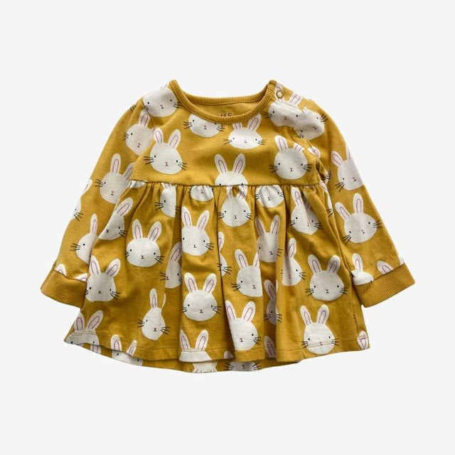 Yellow Bunny Jersey Dress