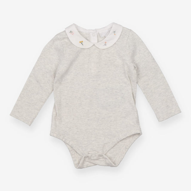 Grey Collared Bodysuit