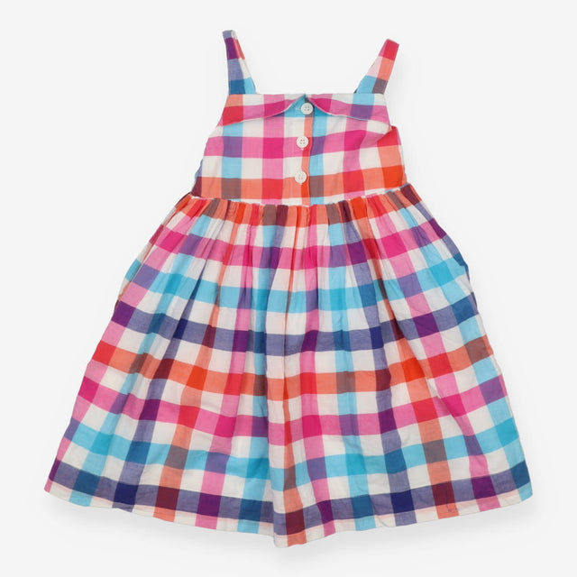 Summer Dress Pink and Blue Check