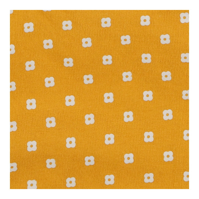 Dress long sleeve yellow floral print with two poc