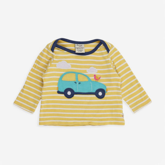 Top LS Yellow Striped Blue Car