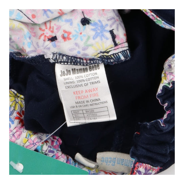 Shorts navy floral turn ups