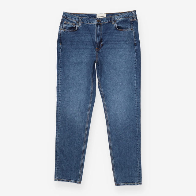 Mid Blue Girlfriend Jeans – Relaxed Fit, Mid Rise