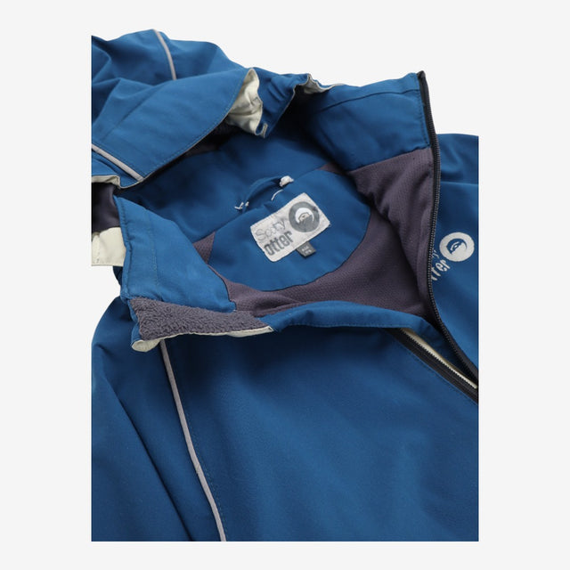 Blue rain coat