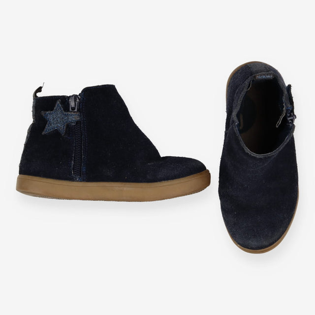 Navy Boots with Velcro Star