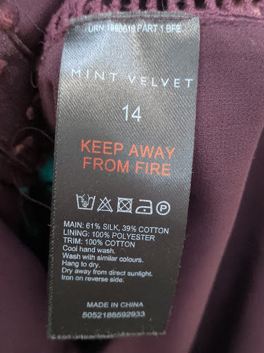 Silk Cotton Clip Spot Shirt Plum