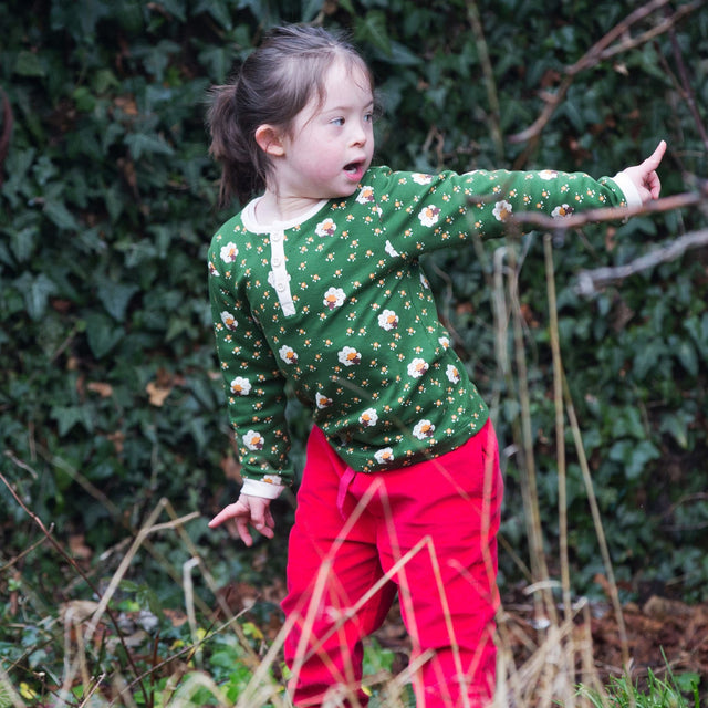 Comfy trousers raspberry cord