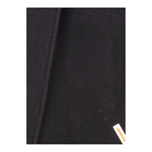 Double Breasted Pea Coat Black Wool Blend