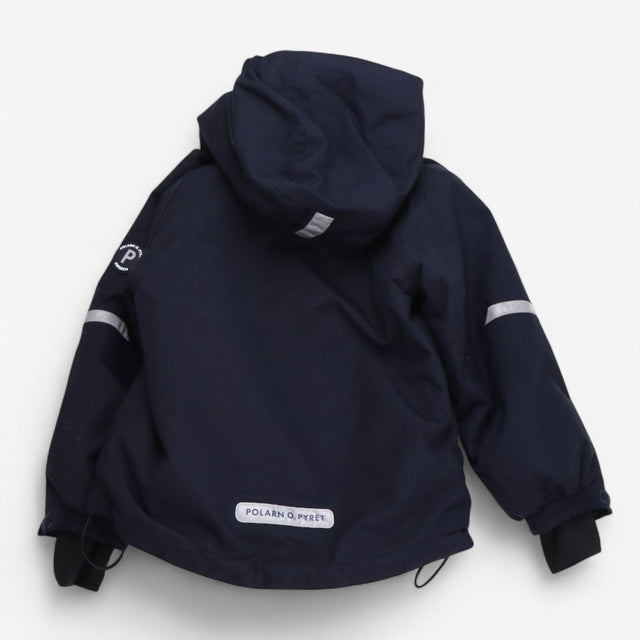 Waterproof Navy Rain Jacket with Detachable Hood