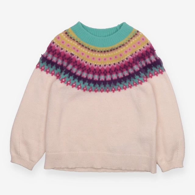 Sweater knit white striped