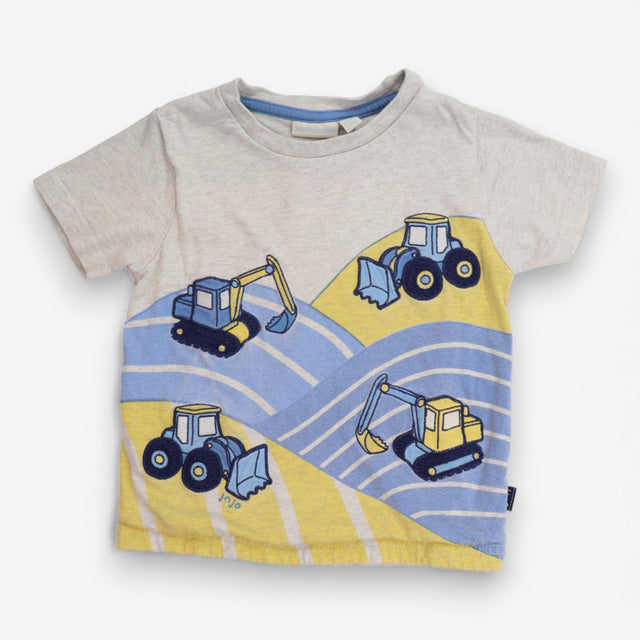 Tee Grey marl 4 diggers SS