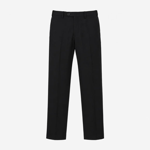 Trousers Slim Fit Smart Formal Short Length Black