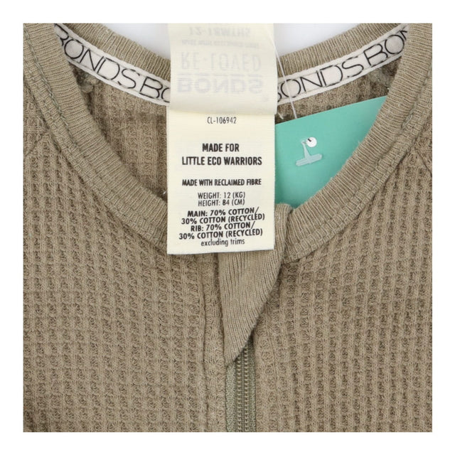 Wondersuit Khaki Green Waffle Zip Up