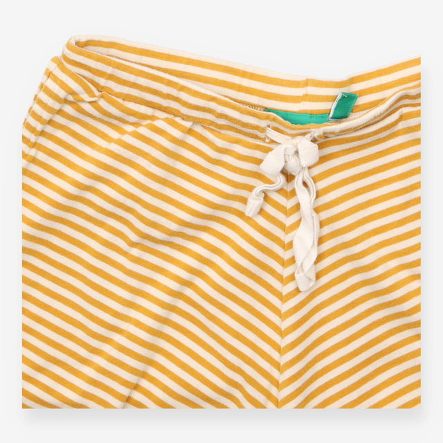 Shorts jersey yellow stripe drawstring