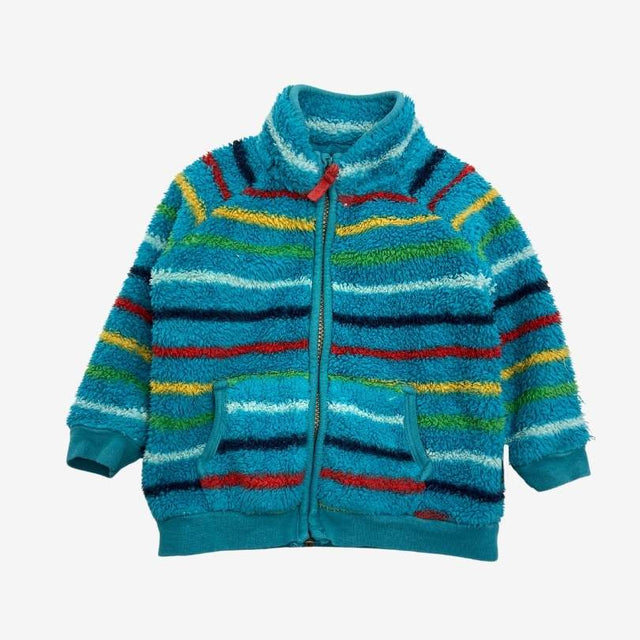 Blue Stripe Zip up Fleece