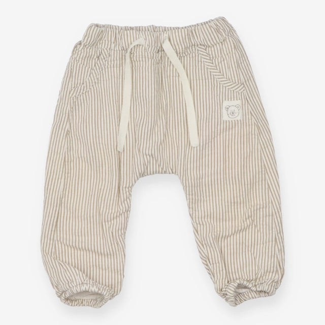 Trousers Brown Stripe with Bear Applique
