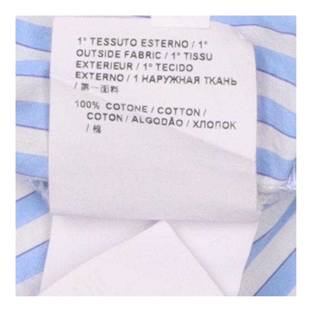 Striped Cotton Shirt Blue White Tie Waist