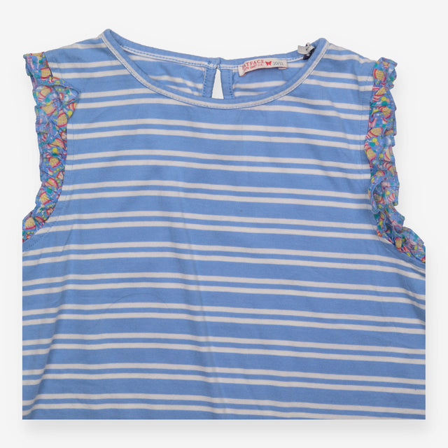 Dress SS stripe top blue fun fair skirt