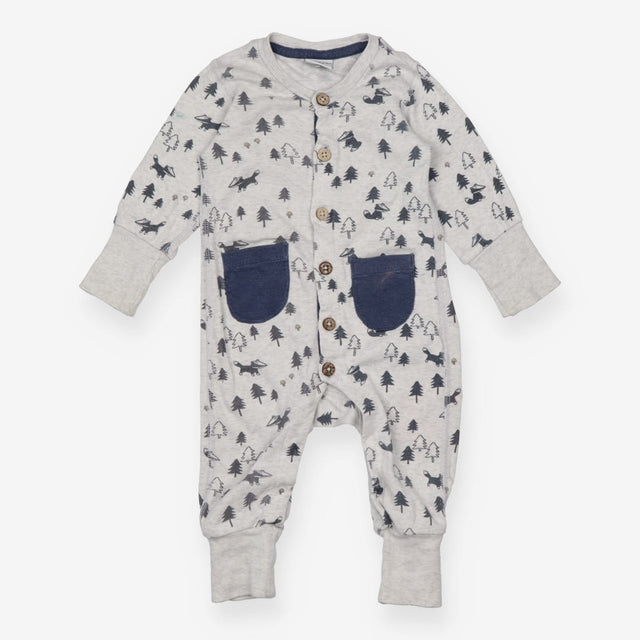 Grey Badger Sleepsuit