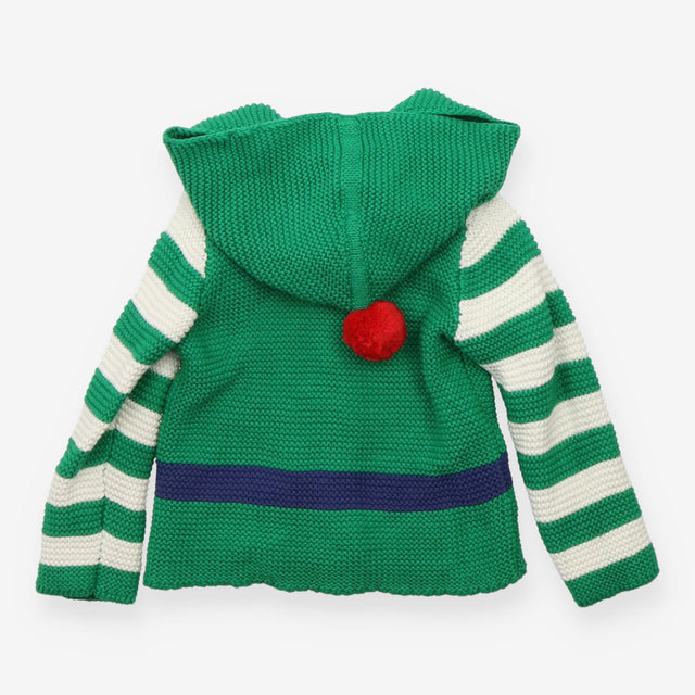 Cardigan with hood green festive elf