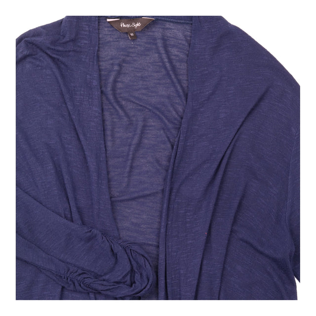 Navy Blue Lightweight Open Front Longline Cardigan