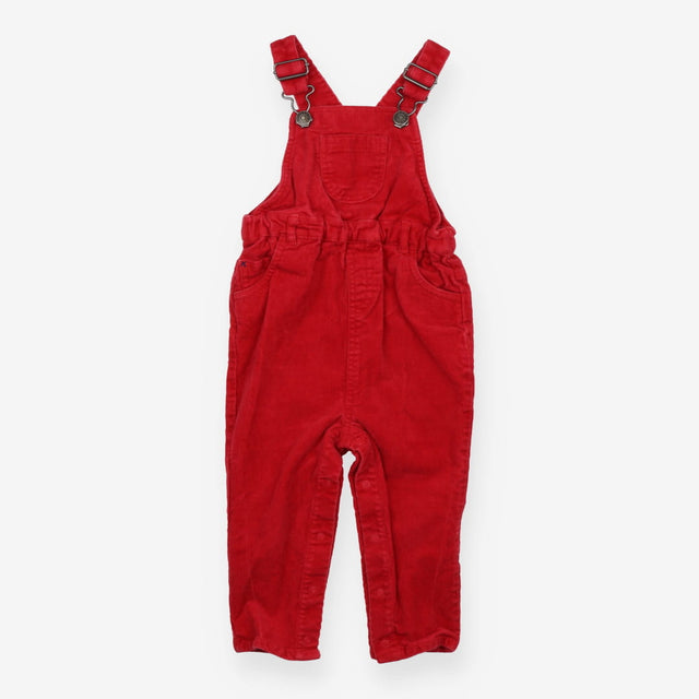 Red Corduroy Dungarees