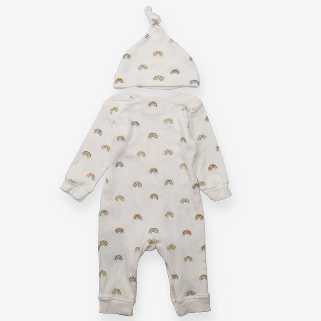 From Babies With Love Sleepsuit and Hat Rainbows