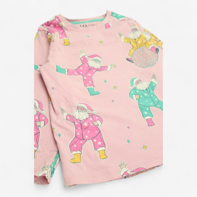 Pyjamas Pink with Disco Santa's