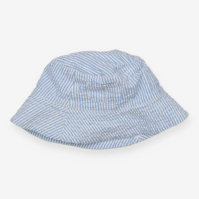 Hat bucket blue stripe seersucker