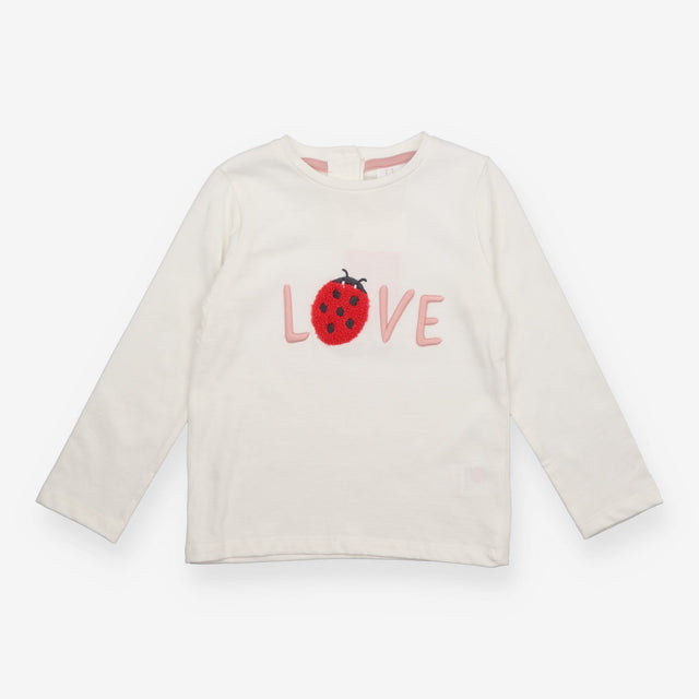Heirloom White Tee Shirt Long Sleeve Love Ladybird