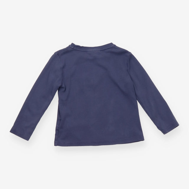 T-shirt long sleeve blue reindeer