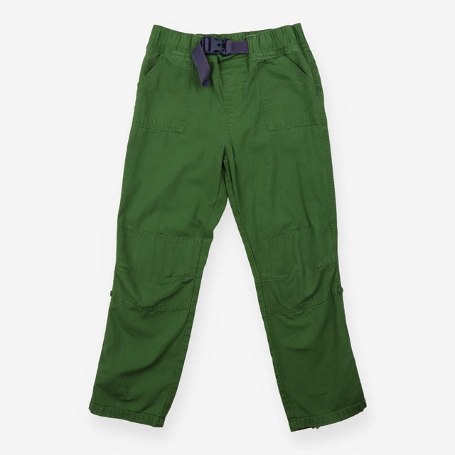 Trousers green blue clip belt