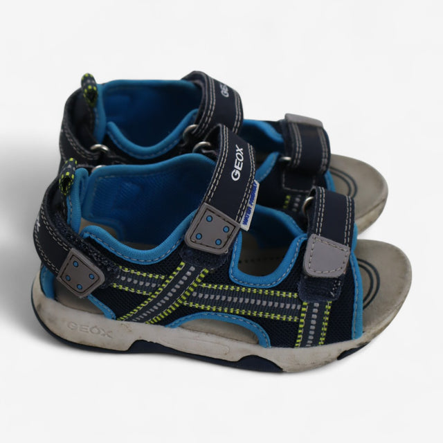 Navy Velcro Strap Sandals