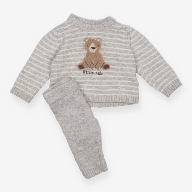 Outfit Knit Sweater Grey Little Cub