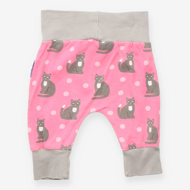 Joggers pink grey cats