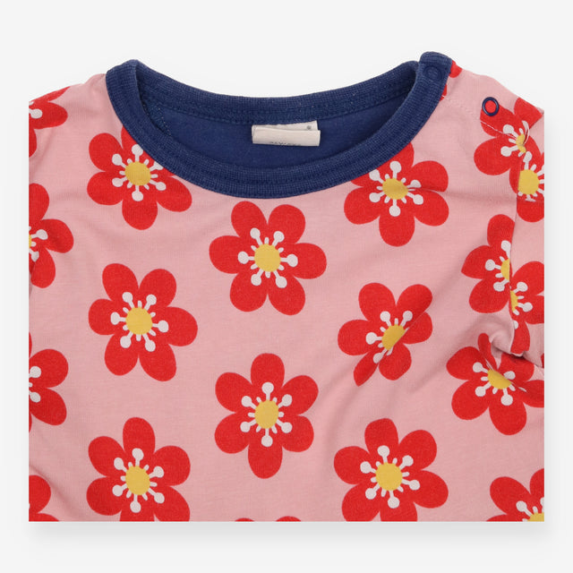Dress long sleeved pink flowers