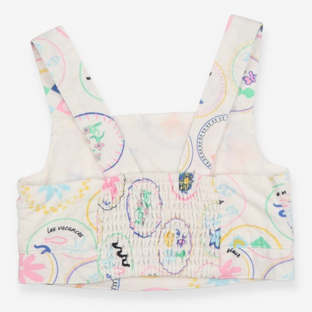 Seed Heritage Crop Top White Sea Theme
