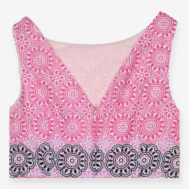 Sundress Pink Print Midi Dress