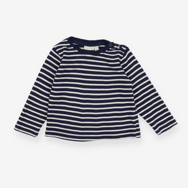 Long Sleeved Striped navy t-shirt