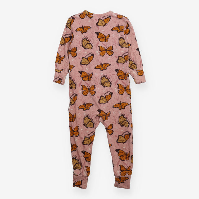 Sleepsuit pink butterflies