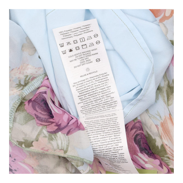 Light Blue Floral Ruffle Tiered Maternity Maxi Dre