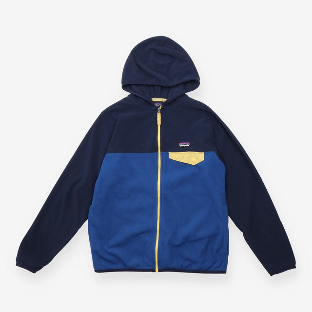 Hoodie blue yellow edging fleece