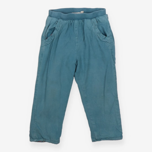 Pull on trousers cord blue floral lining