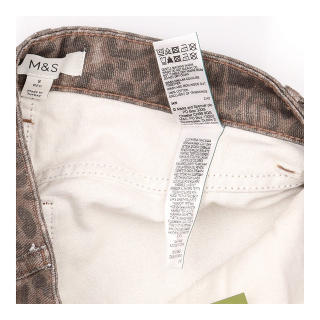 Jeans Leopard Print Straight Leg Regular