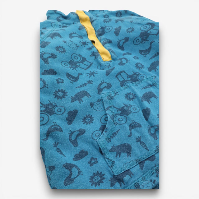 Snuggle Fleece Blue with Farmyard Print