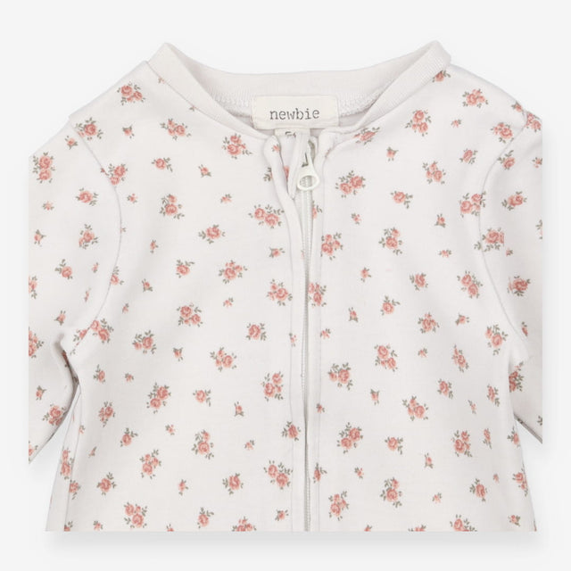 Sleepsuit White Pink Floral